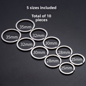 High-End 304 Stainless Steel Key Ring Car Keychain Spring Ring Horsehoof Buckle Accessories Creative Gift Festive Supplies