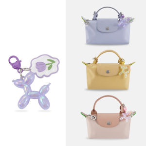 Fashion Cute Jelly Balloon Dog Car Keychain Women Bag Pendant Jewelry Phone Chain Girls Key Ring