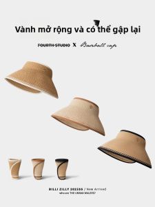 BILLI ZILLY | Mũ rơm chống nắng cỡ lớn có thể gập lại phong cách mới mùa hè 2025 cho nữ đi biển chống tia UV Mũ rơm thoáng khí