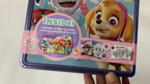 Paw Patrol Happy Tin with colouring book activity book sketch book stickers & poster suitable as a gift set for children BOXSET