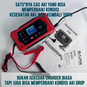 ASLI 6A cas aki charger APR JAPAN digital fast charging mobil motor garansi resmi 5thn