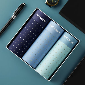 CMENIN  3Pcs Lụa Băng Mỏng Nam Quần Lót Võ Sĩ Quần Short Thoải Mái Nội Y Graphene Lưới Kháng Khuẩn Quần Lót Boxer Dành Cho Nam MRY022