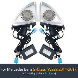 4D Tweeter Rotating Speaker For Mercedes Benz W213 W205 X253 GLC W222 C/E/S-Class 7/64 Color Car Treble Horn Refit Ambient Light