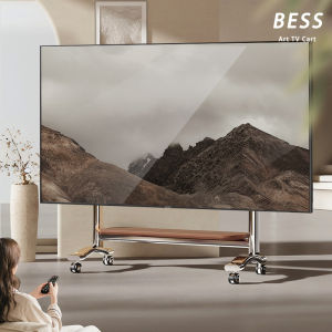 BESSGROUP | Moveable Stainless Steel TV Stand Cart 50-100 Inch