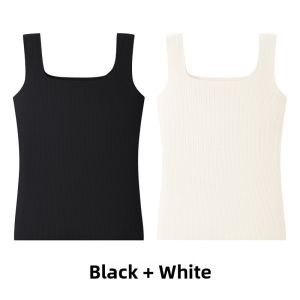 MiiOW | White Thin Strap Halter Vest Womens Summer New Style Slim Fit Inner Wear Slimming Base Shirt Outerwear MiiOW Cat Person