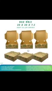 Dus Nasi 20x20 Box Catering Laminasi 325 Gsm Dus Catering 20x20 (Isi 20 Pcs-B5K4E)