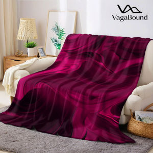 Magenta Fluid Ink Flannel Blanket Warm Soft Halloween Christmas Decorative Couch Warm Cozy All-Season Gift