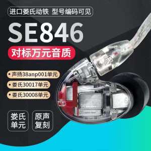 Shure IE800S DIY In-Ear Sports Bass Heavy Duty Customizable Wired HiFi Earphones with Mic for Pop Voice Female Sound Type