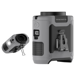 Quạt Cầm Tay Đeo Eo Cổ 20000mAh Sạc Lại Được Gió Mạnh Dành Cho Làm Việc Ngoài Trời Có Màn Hình Hiển Thị Siêu Nhẹ Quạt Thông Gió