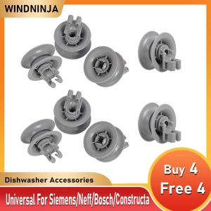Universal Basket Roll Dishwasher Wheels For Siemens/Neff/Bosch/Constructa For Dishwasher Top Basket Wheels 8PCS Kits Accessories