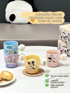 XIAOHUANGLU | Cute Ceramic Couple Mug Household Use