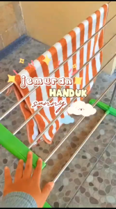 Jemuran Handuk Stainless Sunny Jemuran Handuk Baju Berdiri Beban 10kg  78x38x80 Cm