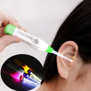 Dụng Cụ Lấy Ráy Tai Có Đèn Đầu Mềm An Toàn Cho Bé - Lấy ráy tai có đèn 3 đầu