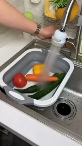 (Free Bubblewrap) Tempat Baskom Talenan Lipat Serbaguna Magic Kitchen Alat Dapur Wadah Buah Sayuran Cuci Set Beras Foldable
