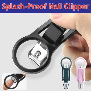Splash-Proof Nail Clipper With Magnifying Glass Nail Trimmer Stainless Steel Beauty Tools
