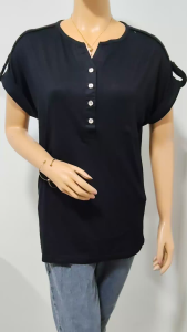 KAOS WANITA JUMBO KANCING 4 SPANDEX PREMIUM POLOS Big Size baju cewek ATASAN CEWE OBLONG GEDE GEMUK