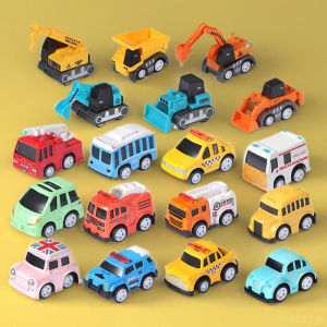 Mini Q Version Alloy Toy Cars Bus Engineering Vehicle Models Boys Children Baby Public Transport Bus Track Car Accessories