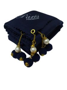 Segi empat Paris Premium Tassel Pom Pom Mutiara Gantung Terbaru Segiempat Terlaris