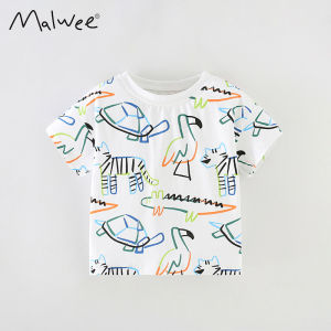 Áo Thun Nam Mùa Hè Mới Về Cổ Tròn Tay Ngắn in Họa Tiết Hoạt Hình Cotton Thoáng Khí Thoải Mái Thời Trang Trẻ Em