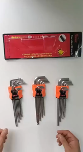 9pcs Kunci L Set Kunci L Torx Set Lubang Pendek Kekerasan Tinggi