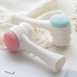 Portable Soft Silicone Manual Face Washing Brush Makeup Remover Beauty Tool Deep Cleansing Brush Convenient Personal Care