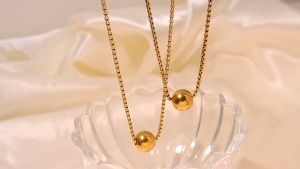 Reverie Paris Minimalist Necklace Bracelet Pendant Earrings Set Bead Collection Daily Couple Fashion Accessories For Women Men Christmas Gift