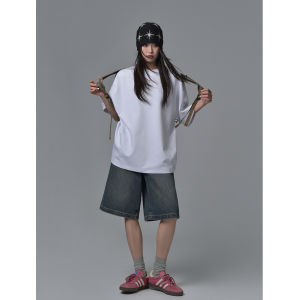 เสื้อยืดคอกลมแขนสั้นผู้หญิง สไตล์เรียบง่าย สีพื้น เสื้อผ้าทำงานฤดูใบไม้ผลิและฤดูร้อน ทรงหลวม ระบายอากาศได้ดี ระบายความชื้นได้ดี