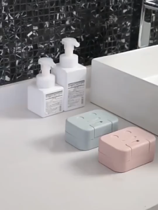Portable Travel Soap Box with Lid Sealed Buckle Draining Soap Storage Holder Soap Box Holder Container for Traveling Camping