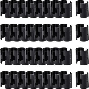 72 Pcs Wire Shelf Clips for 1" Post - 36 Pairs of Wire Rack Lock Clip Replacements for Metal Shelving Sleeves System Plastic Pa