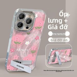 Sup&LV | Vỏ Bảo Vệ Chống Sốc Có Đế Cho iPhone 13/14 Plus/15 Pro Max/16 với Miếng Dán Bảo Vệ Ống Kính