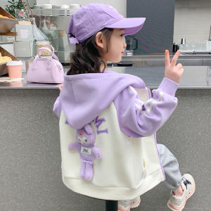 Spring Autumn Childrens Hooded Jacket Girls Baby Clothes Casual Style Coat Kurokos Uniform Design Regular Thickness