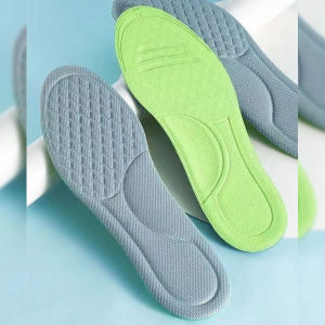 AIK พื้นรองเท้า ดับกลิ่น ดูดซับ นาโน ต้านเชื้อแบคทีเรีย เหงื่อ รองเท้า เบาะ พอดีกับฝ่าเท้า นุ่มสบาย insoles