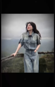 L_ Jum Jean nữ năng động cá tính Jumpsuit Jean cổ bẻ túi đắp wash loang màu kèm nịt xinh