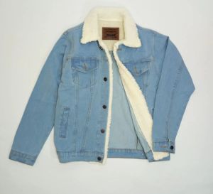 Jaket Jeans Denim Sherpa Bulu Wall Tebal Hangat