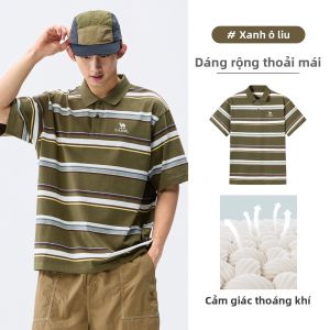 CAMEL | Áo Polo Dân Dã Đối Chiếu Sọc
