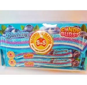 💢30ชิ้น💢 เยลลี่ยาว รสบลูเบอร์รี่ สีฟ้า รสเปรี้ยว ยาวมาก ขายดี อร่อยมาก