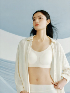 THREEGUN | Ice Silk Womens Underwear Breathable Cool Feeling Gathered Soft Support Bra No Steel Ring Three Gun Seamless Comfortable Nightgown