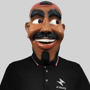 Large Size DJ Mask Funny Bar Performance Latex Headwear Halloween Party Magic Show Costume Accessory Other Brand MyaKwjUL