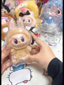 【พร้อมส่งจากไทย】เคสอะคริลิคใส สำหรับใส่ เคสป้องกัน Labubu V1 V2 100% กันรอย กันฝุ่น พวงกุญแจ