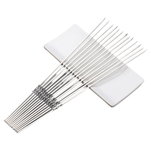 Stainless Steel BBQ Skewers for Grilling Meats