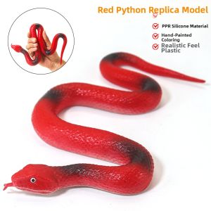 Red Realistic Snake Toy Simulation