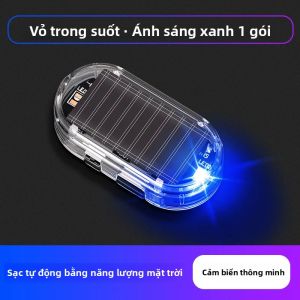 Đèn LED Năng Lượng Mặt Trời Cho Ô Tô Không Dây Cảnh Báo Chống Trộm Đèn Nhấp Nháy Đèn Cảnh Báo Giả Báo Động Đèn Trang Trí Cho An Ninh Xe Cộ