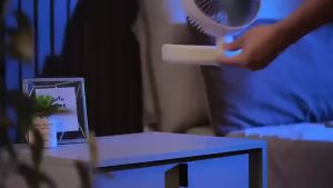 Quạt Di Động Đa Chức Năng 3 Trong 1 5000mAh Có Thể Sạc Lại Được Gắn Tường Với 90 Độ ° Có Thể Gấp Gọn 4 Tốc Độ Và Đèn Ngủ Cho Văn Phòng Tại Nhà