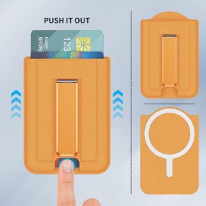 For Magsafe Magnetic Leather Wallet Stand Bank Cards Slot For iPhone 17 16 15 14 13 12 Pro Max Anti-theft Swipe Fold Stand Cover