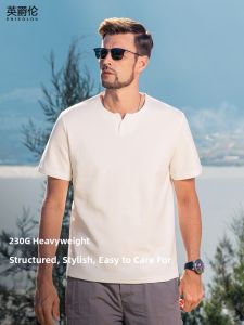 Enjeolon | V-Neck Mens Short Sleeve T-Shirt