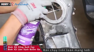 【600ML】KOBY Nước Xịt Vệ Sinh Tẩy Rửa Bướm Ga Ô Tô Xe Máy Mạnh Mẽ - Thông Rửa Bướm Ga Làm Sạch Cặn Carbon Đánh Bóng Kim Loại - Khắc Phục Tình Trạng Rung Giật Ì Máy Tiêu Hao Nhiên Liệu - Hiệu Quả Nhanh Chóng Sau 5 Phút