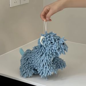 Thickened Doggy Hand Towel Cute Super Absorbent Hanging Kitchen Towel No Shedding Fur Free Personal Hygiene Household Item