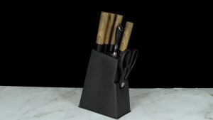 Black Blade Knife Set Kitchen Knife Set Slicing Knife Bone Chopping Knife Chef Knife Fruit Knife Grinding Rod Cutting Knife