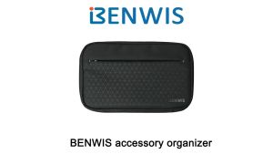 BENWIS Versatile Accessory Organizer: Water-Resistant Anti-Splash Large Capacity Quick Access Airtag Pocket Elastic Nylon Mesh Faux Fur Lining Multi-Functional Storage for Tech Essentials