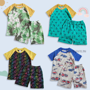 Carters Terno for Kids | T-shirt and Short Set Cute Character Design Clothes for Baby Boy Toddler Kids 1-6yrs Old